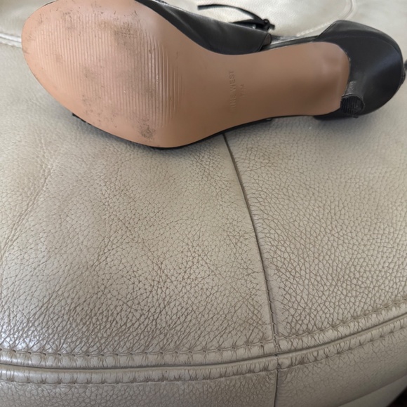 Nine West Sandals Heels black zipper back worn once - Picture 5 of 5